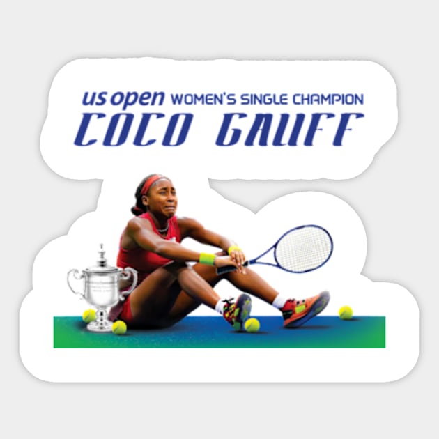 Coco gauff Sticker by shadowNprints